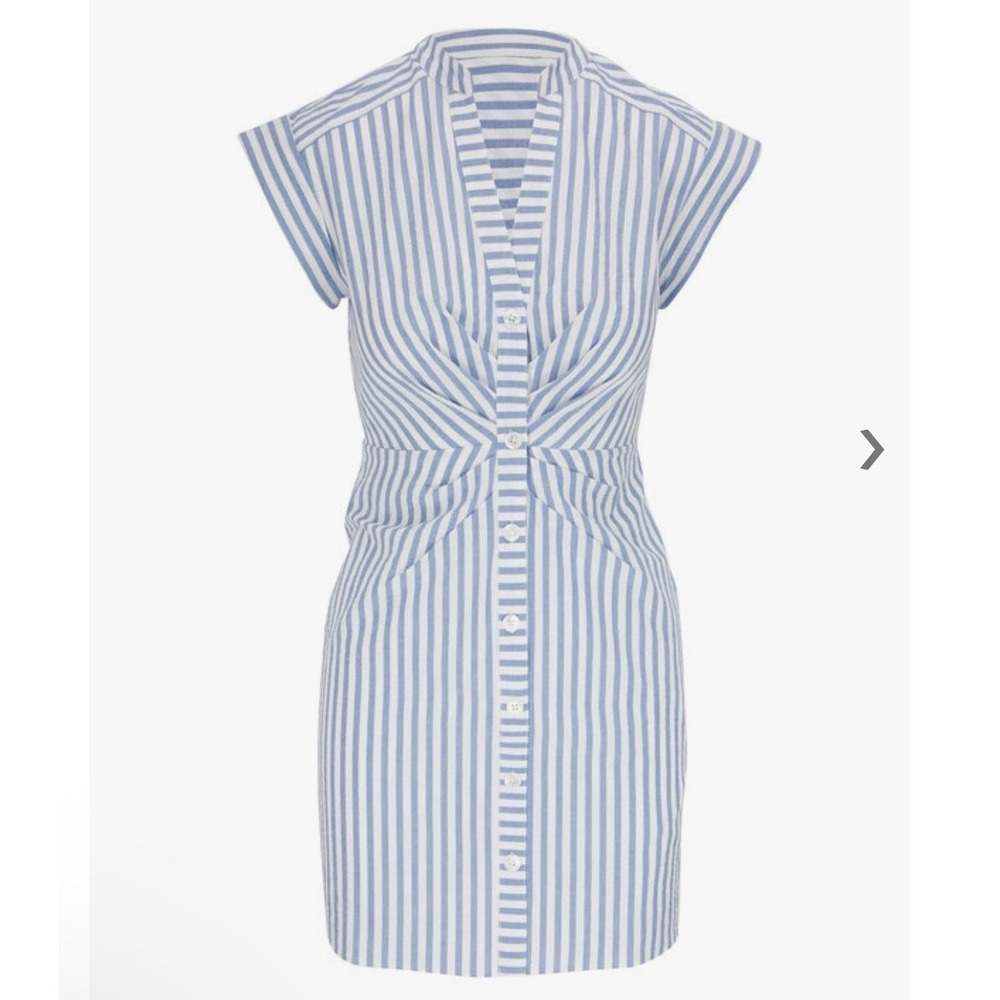 NWOT Veronica Beard Giuliana Seersucker Dress Blue White Striped Size M